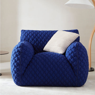 Buen precio Sofá de la tela de Sofa Modern Single Blue Linen de la sala de espera del hotel de las vacaciones en línea
