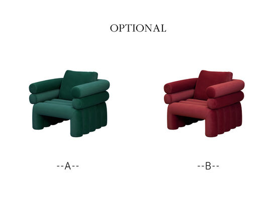 Muebles de Sofa Chair Italian Minimalist Hotel del salón del terciopelo de la sala de estar solos