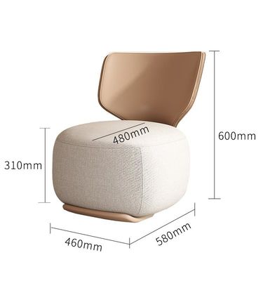 Hotel moderno de lujo solo Sofa Chair Fabric Leisure Chair de la moda nórdica