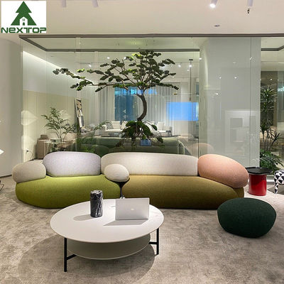 Sofá del guijarro del pasillo de Sofa Set Combination Living Room de la tela del diseño del guijarro