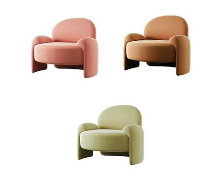 Sillón perezoso del hotel del pasillo de los muebles del terciopelo minimalista nórdico del hogar solo