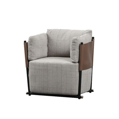 Solo acero inoxidable nórdico de Sofa Chair Modern Leisure Fabric
