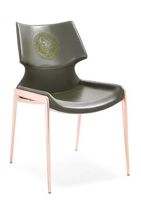 Silla de cena de cuero del hotel del restaurante de los muebles del metal cómodo minimalista italiano del respaldo