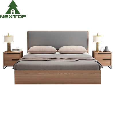 Muebles de dormitorio de hoteles modernos estructura de madera cama doble para el hogar
