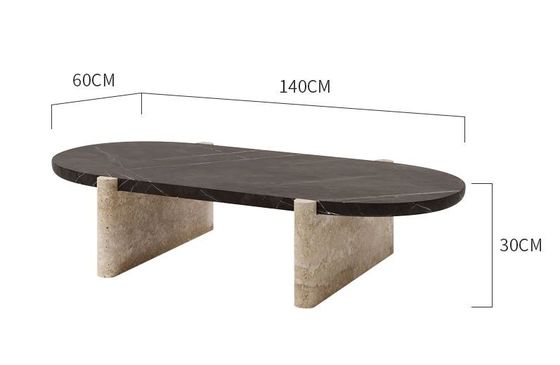Muebles de hotel modernos nórdicos Mesa de café de piedra natural