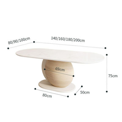 Buen precio Muebles de hoteles y restaurantes nórdicos Estilo minimalista Madera Personalidad creativa Mesa de comedor de mármol oval en línea