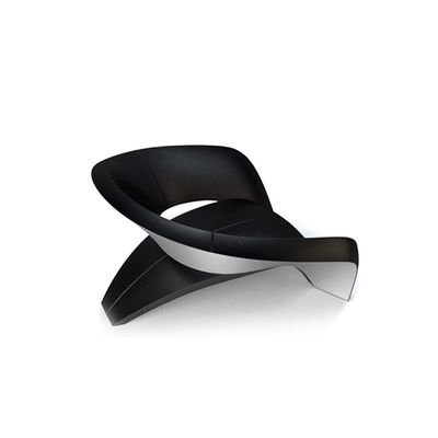 Muebles de lobby de hotel negro creativo silla de avión de cuero ocio y café público