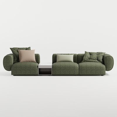 Luxury Comfort Sofa Muebles Conjunto Tejido Verde Elegante Decoración Interior