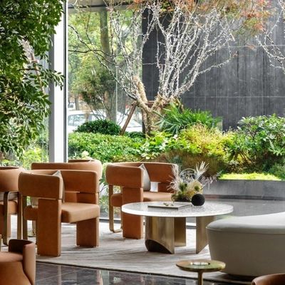 Moderno Hotel de lujo Lobby Muebles de oficina Recepción 1 2 3 Sofas Set de mesa de café