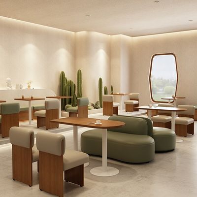 Alta gama Besopke Sofá de ocio Mesa de café Conjunto de combinación gratuito Color beige verde