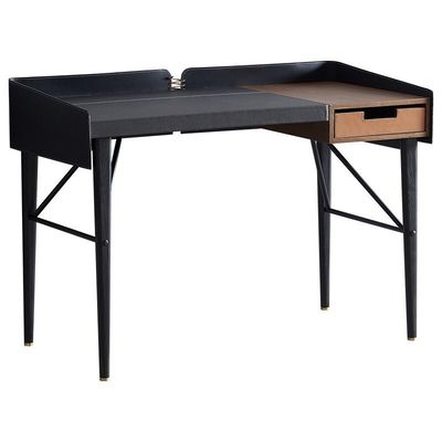 Silla de cuero de diseño minimalista escritorio de escritorio moderno hotel dormitorio mesa de estudio
