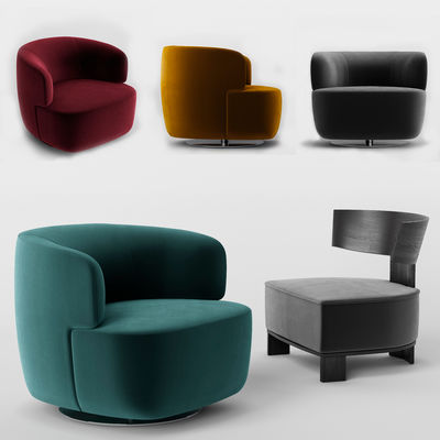 Molteni Elain y Clipper Velvet Silla de hotel Decoración interior