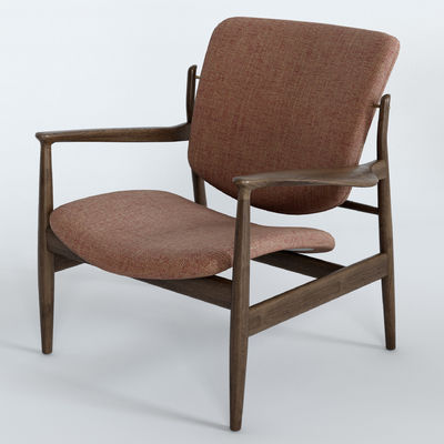 Modernas sillas de teca de estilo francés de tela área de estar reclinable