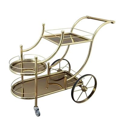 Buen precio Trolley de bar comercial Hotel Restaurante Muebles de metal Local Trolley de entrega móvil en línea