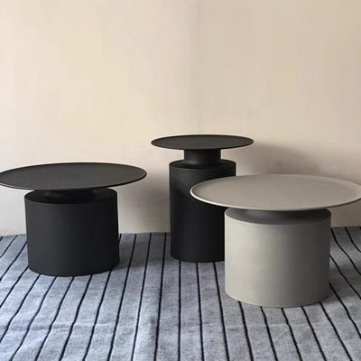 Moderno de acero al carbono de hierro de la mesa de la esquina redonda dormitorio mesa de lado de la cama