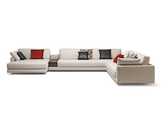 Elegancia moderna: Sofá de tela en forma de L de alto nivel para hotel, oficina, villa de lujo