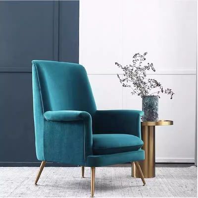 Sofá único escandinavo simple hotel terciopelo tamaño de color personalizado