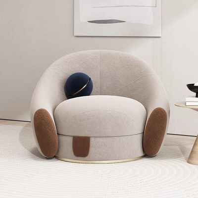 Sofá giratorio de tela para habitaciones de huéspedes en hoteles con estrellas silla individual con reposabrazos