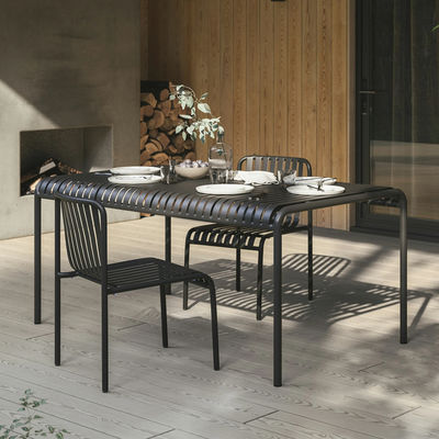 5 estrellas Hotel estilo minimalista mesa de comedor exterior negro para 6