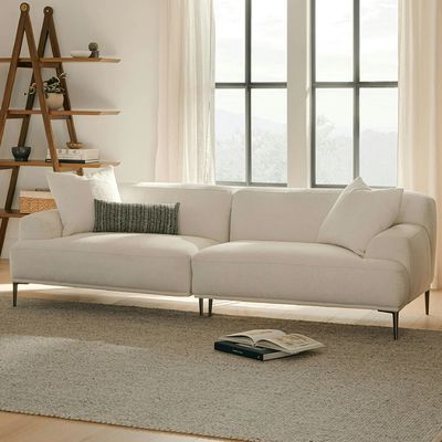 Hotel de lujo de 5 estrellas Tejido de lino modular Blanco Sofá seccional para habitación