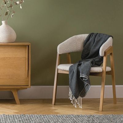Habitación de hotel de 5 estrellas estilo minimalista Tejido blanco roble sólido sillón de ocio