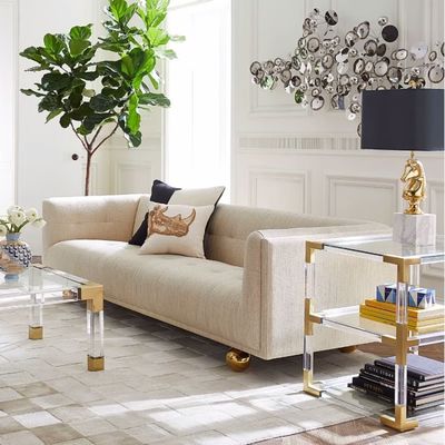 Sofá de 3 plazas de tejido de hotel Muebles de hotel de lujo personalizados