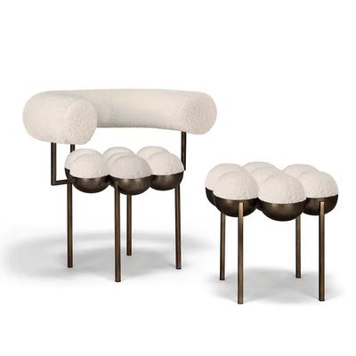 Creativo Ocio silla de comedor de acero inoxidable personalidad alienígena silla única