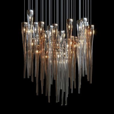 Lujo Champagne Tassel Gran iluminación para el hotel Restaurante Resort Tienda minorista