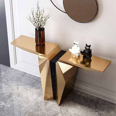Mesa de entrada de acero inoxidable para hoteles de cinco estrellas en estilo minimalista moderno